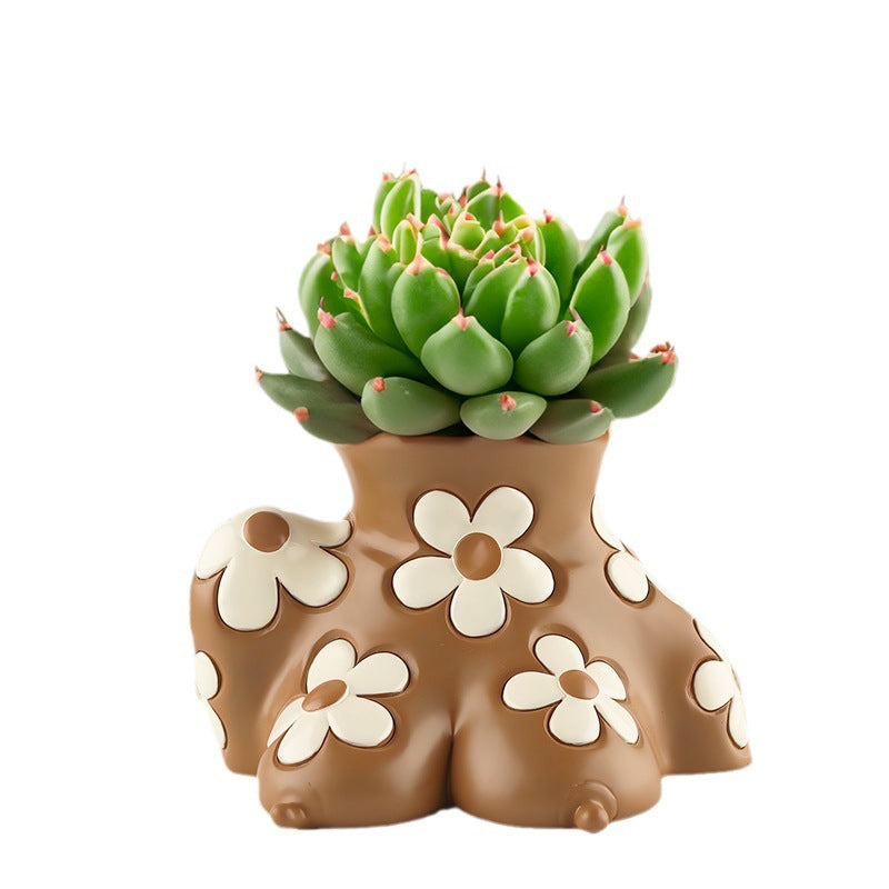 Resin Body Art Plant Pot