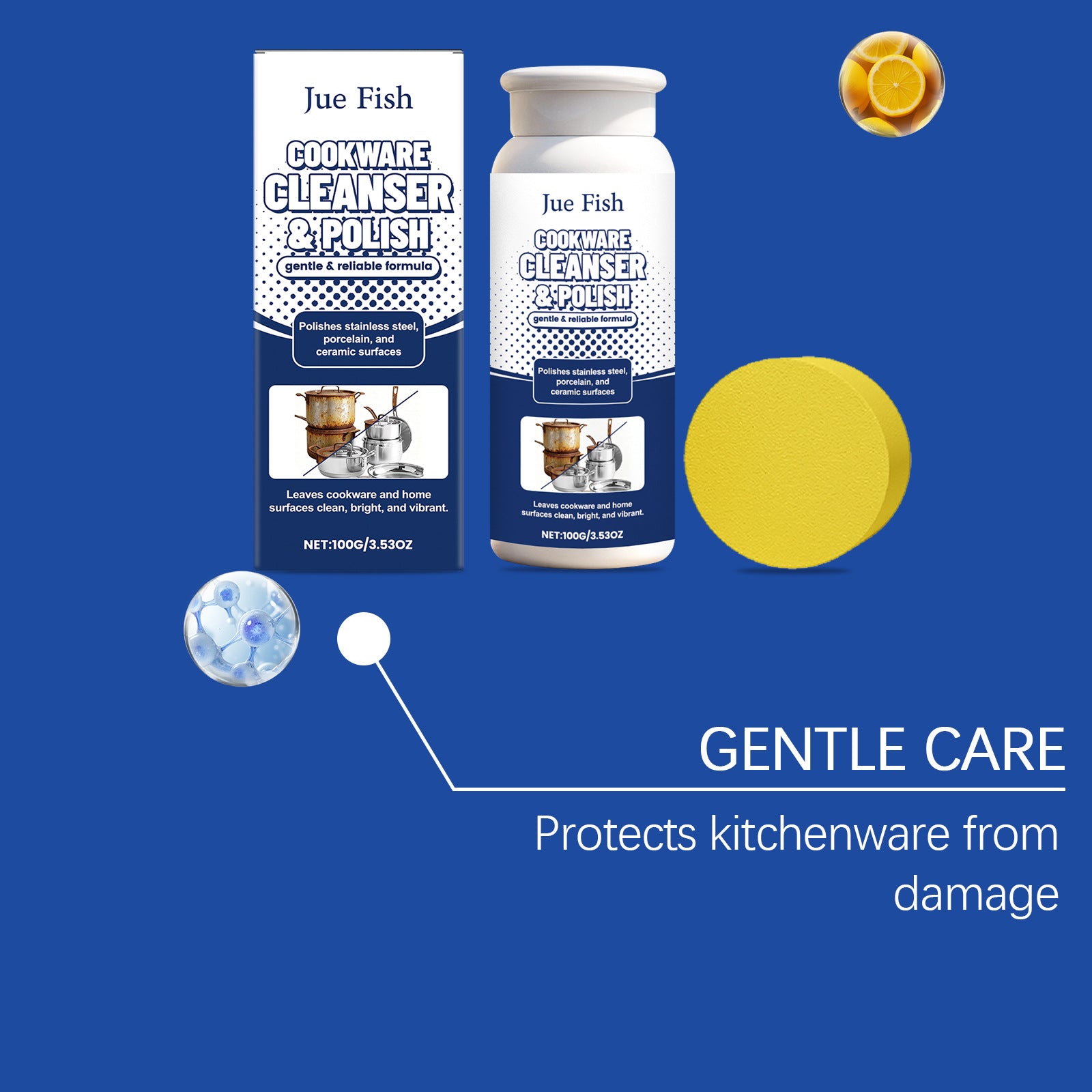 Cleaning And Polishing Powder For Kitchen Utensils