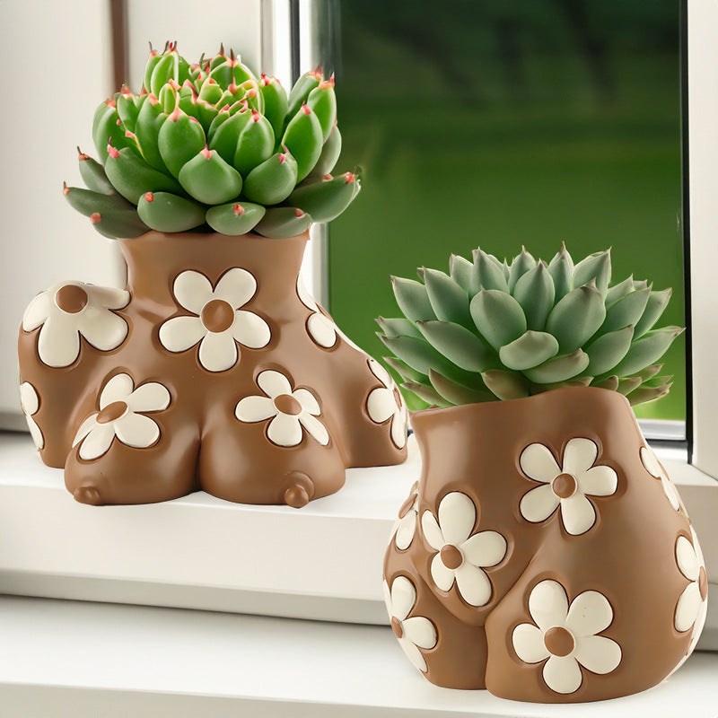 Resin Body Art Plant Pot