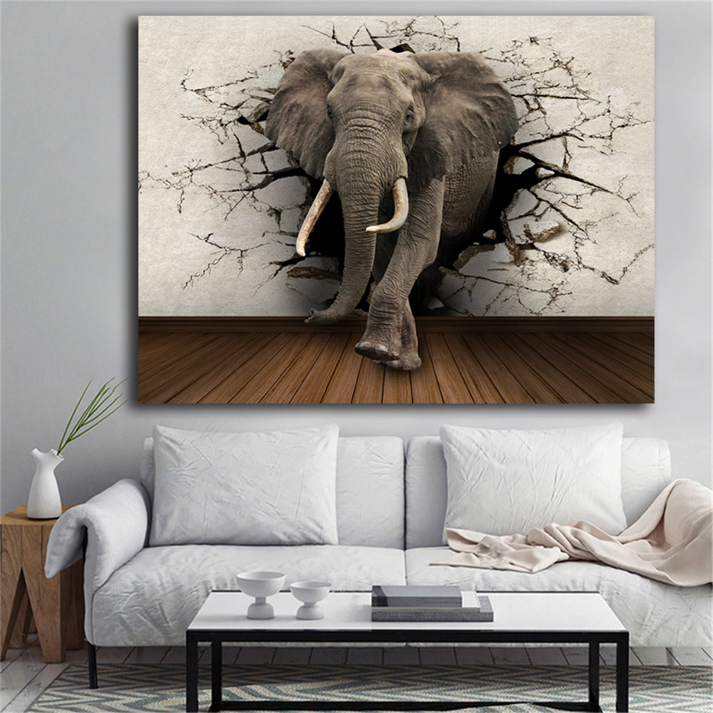 Creative Elephant Canvas Painting