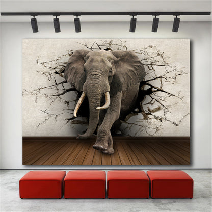 Creative Elephant Canvas Painting