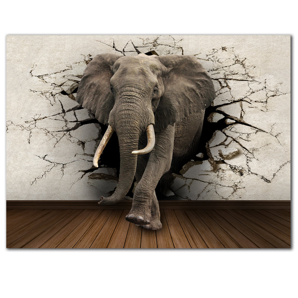 Creative Elephant Canvas Painting
