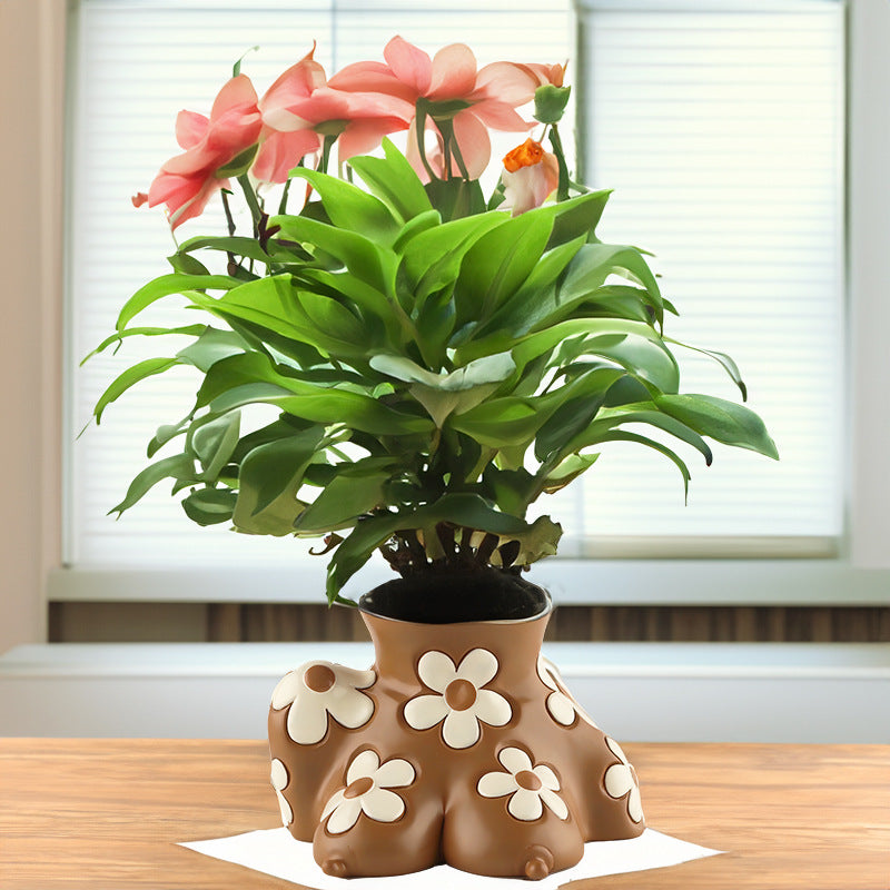 Resin Body Art Plant Pot