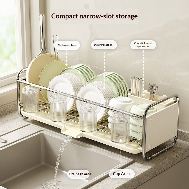 Narrow Kitchen Rack For Storing Bowls Chopsticks And Utensils