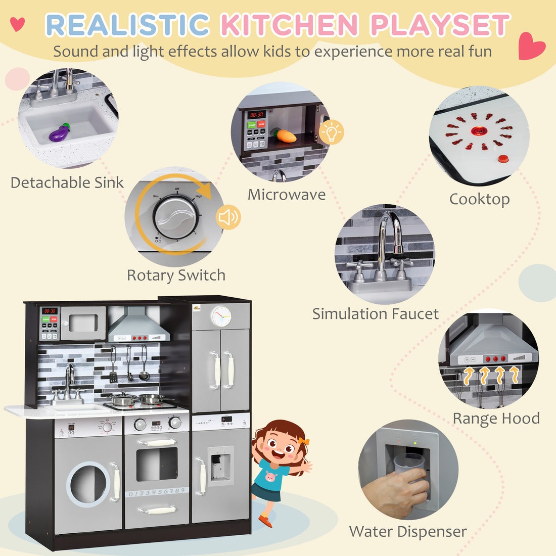Wooden Play Kitchen for Yrs 3-6