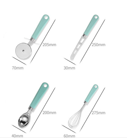 Plastic Handle Stainless Steel Kitchen Utensils