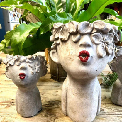 Resin Face Pots